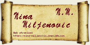Nina Miljenović vizit kartica